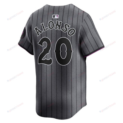 Pete Alonso 20 New York Mets 2024 City Connect Limited Men Jersey - Graphite