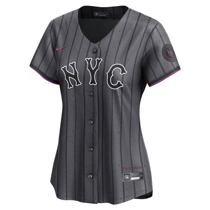 Francisco Lindor 12 New York Mets 2024 City Connect Limited Women Jersey - Graphite