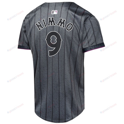 Brandon Nimmo 9 New York Mets 2024 City Connect Limited YOUTH Jersey - Graphite