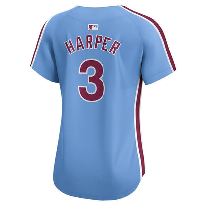Bryce Harper 3 Philadelphia Phillies Alternate Limited Women Jersey - Light Blue