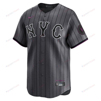 Francisco Alvarez 4 New York Mets 2024 City Connect Limited Player Men Jersey - Graphite