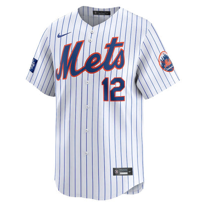 Francisco Lindor 12 New York Mets 2024 MLB World Tour London Series Home Limited Player Men Jersey - White