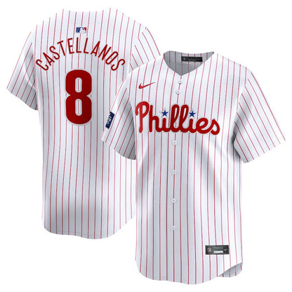Nick Castellanos 8 Philadelphia Phillies 2024 MLB World Tour London Series Home Limited Player Men Jersey - White