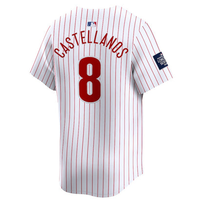 Nick Castellanos 8 Philadelphia Phillies 2024 MLB World Tour London Series Home Limited Player Men Jersey - White