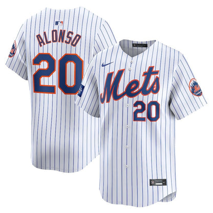 Pete Alonso 20 New York Mets 2024 MLB World Tour London Series Home Limited Player Men Jersey - White