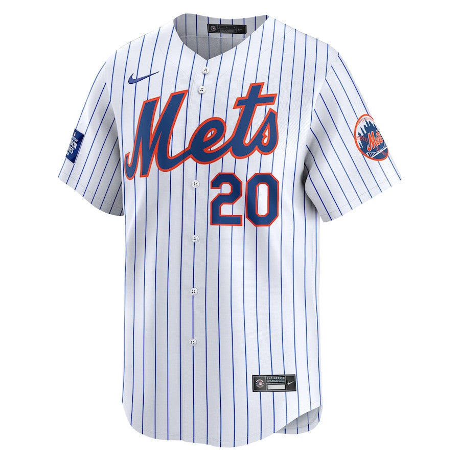 Pete Alonso 20 New York Mets 2024 MLB World Tour London Series Home Limited Player Men Jersey - White