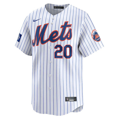 Pete Alonso 20 New York Mets 2024 MLB World Tour London Series Home Limited Player Men Jersey - White