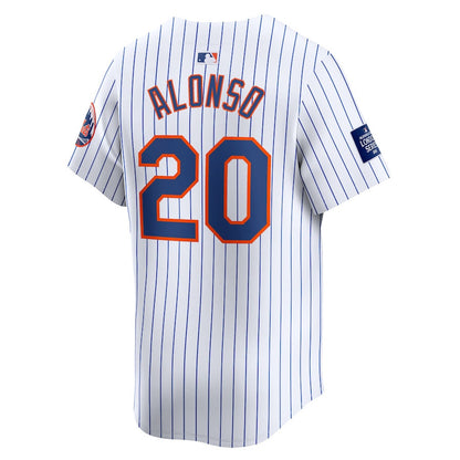 Pete Alonso 20 New York Mets 2024 MLB World Tour London Series Home Limited Player Men Jersey - White