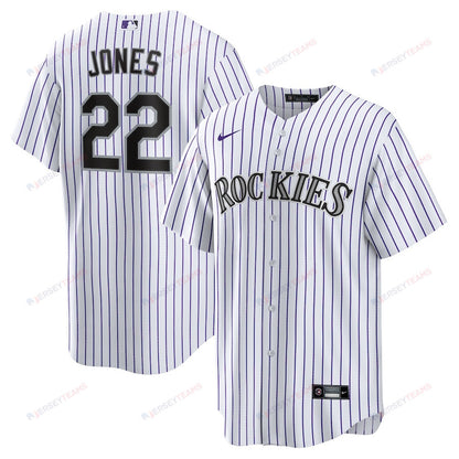 Nolan Jones 22 Colorado Rockies Home Men Jersey - White