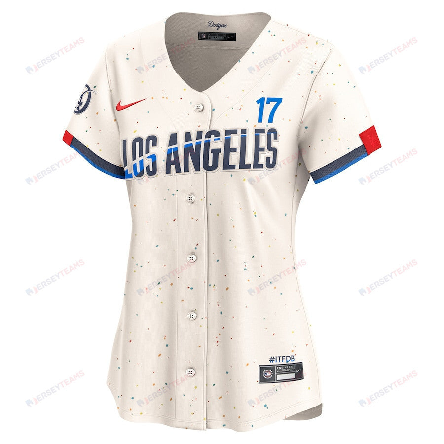 Shohei Ohtani 17 Los Angeles Dodgers 2024 City Connect Limited Women Jersey - Cream