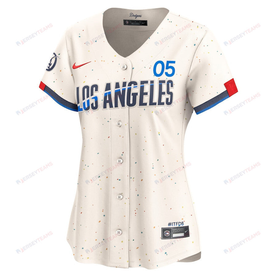 Freddie Freeman 5 Los Angeles Dodgers 2024 City Connect Limited Women Jersey - Cream
