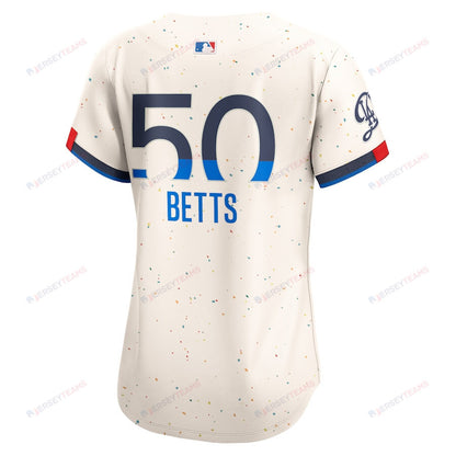 Mookie Betts 50 Los Angeles Dodgers 2024 City Connect Limited Women Jersey - Cream