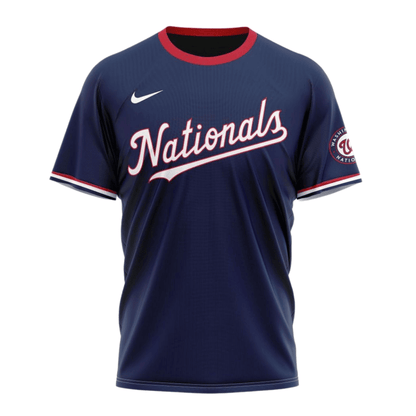 Washington Nationals 2024/25 Alternate Kits Custom AOP T-Shirt - Navy
