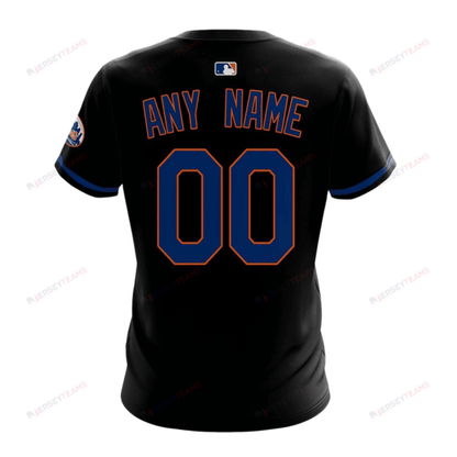 New York Mets 2024/25 Alternate Kits Custom AOP T-Shirt - Black