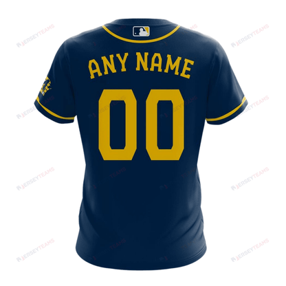 Milwaukee Brewers 2024/25 Alternate Kits Custom AOP T-Shirt - Navy