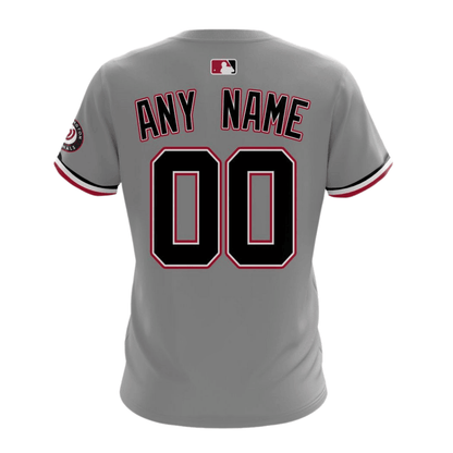 Washington Nationals 2024/25 Road Kits Custom AOP T-Shirt - Gray