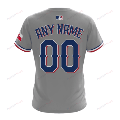 Texas Rangers 2024/25 Road Kits Custom AOP T-Shirt - Gray