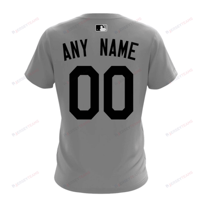 New York Yankees 2024/25 Road Kits Custom AOP T-Shirt - Gray