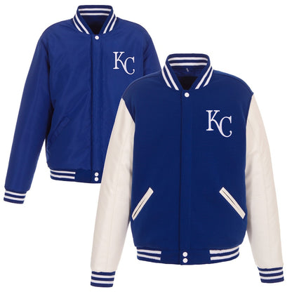 Kansas City Royals Reversible Fleece Full-Snap Jacket - Men's Royal