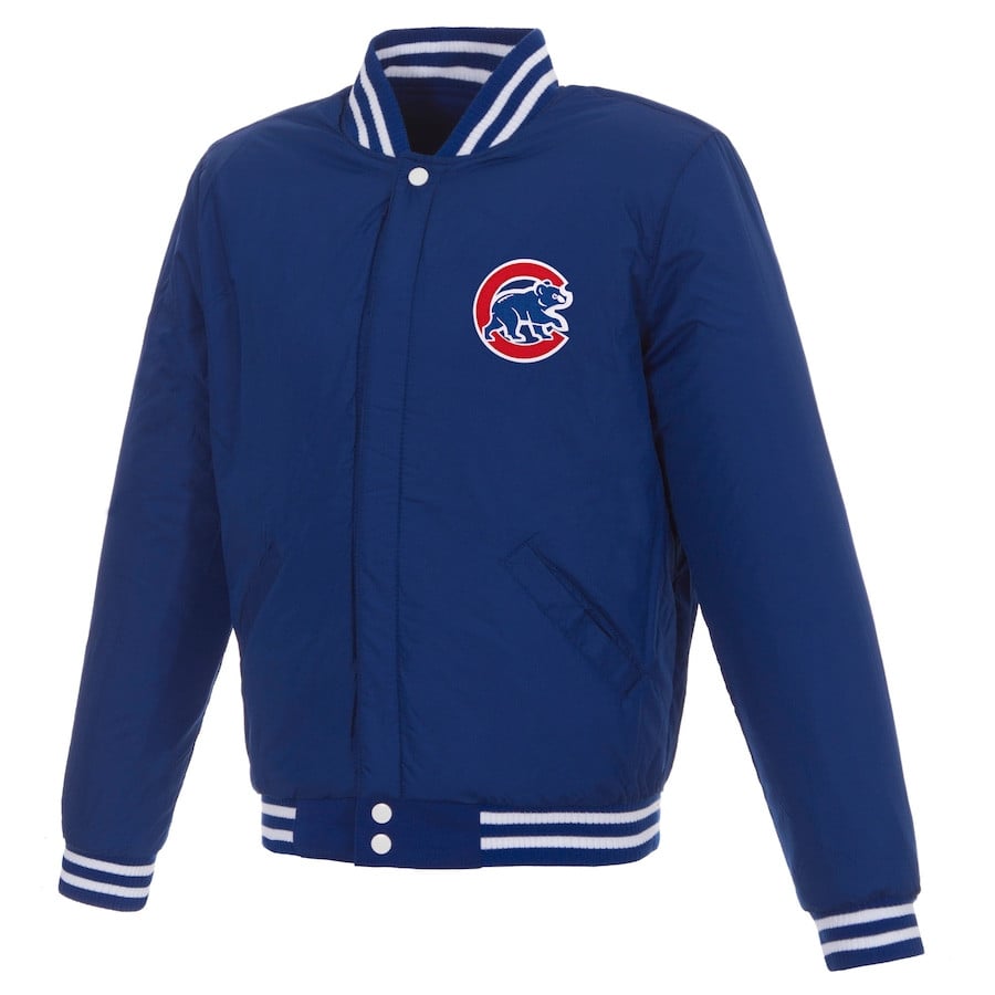 Chicago Cubs Reversible Fleece Full-Snap Jacket - Men's Royal