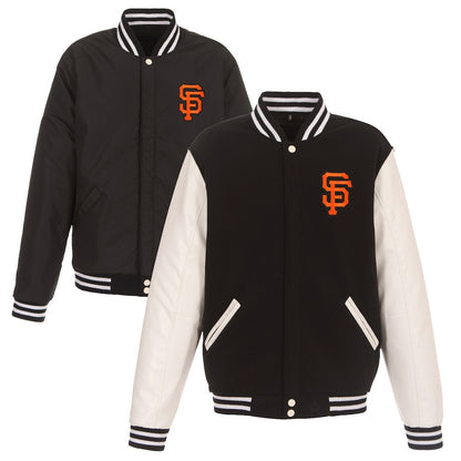 San Francisco Giants Reversible Fleece Full-Snap Jacket - Men's Black