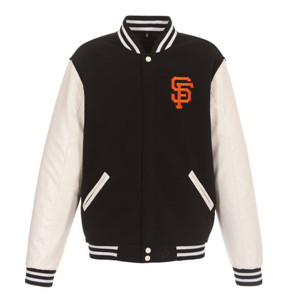 San Francisco Giants Reversible Fleece Full-Snap Jacket - Men's Black