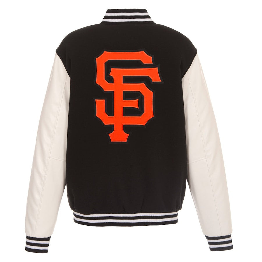 San Francisco Giants Reversible Fleece Full-Snap Jacket - Men's Black