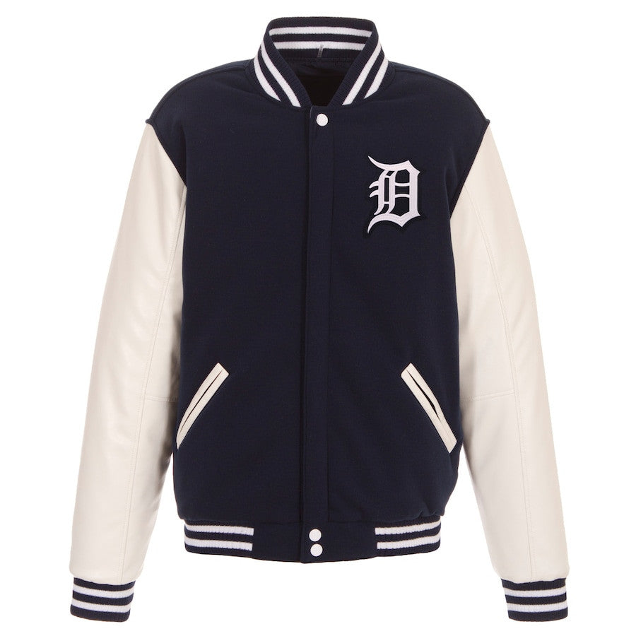 Detroit Tigers Reversible Fleece Full-Snap Jacket - Men's Navy