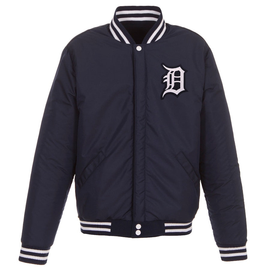 Detroit Tigers Reversible Fleece Full-Snap Jacket - Men's Navy