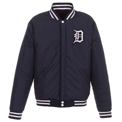 Detroit Tigers Reversible Fleece Full-Snap Jacket - Men's Navy