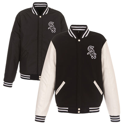 Chicago White Sox Reversible Fleece Full-Snap Jacket - Men's Black