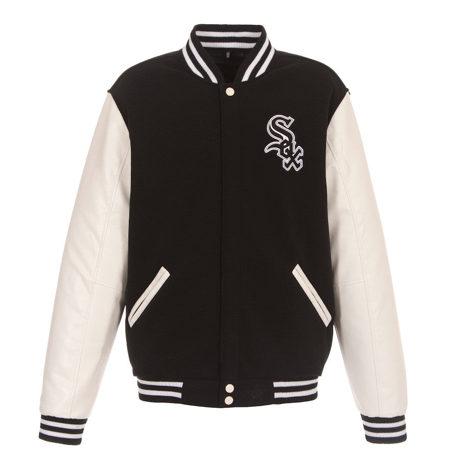 Chicago White Sox Reversible Fleece Full-Snap Jacket - Men's Black