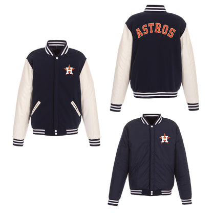 Houston Astros Reversible Fleece Full-Snap Jacket - Men's Navy