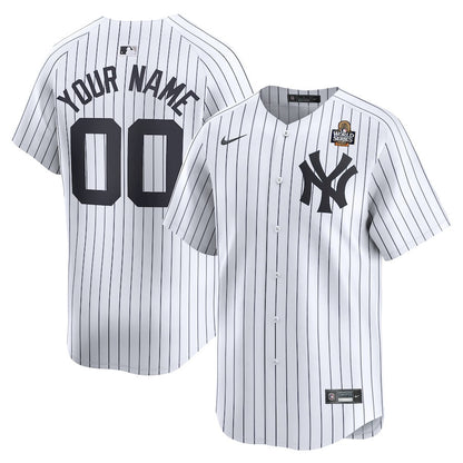 New York Yankees 2024 World Series Home Custom Limited Men Jersey - White