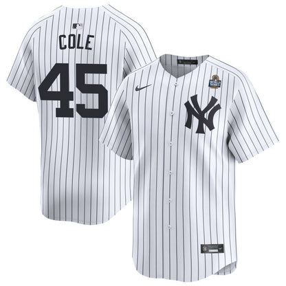 Gerrit Cole 45 New York Yankees 2024 World Series Home Limited Player Men Jersey - White
