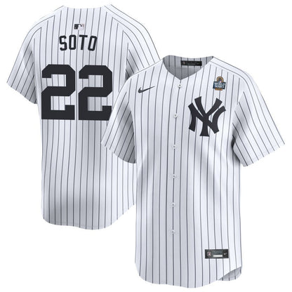 Juan Soto 22 New York Yankees 2024 World Series Home Limited Player Men Jersey - White