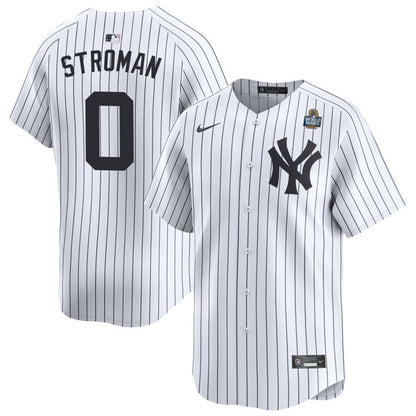 Marcus Stroman 0 New York Yankees 2024 World Series Home Limited Player Men Jersey - White