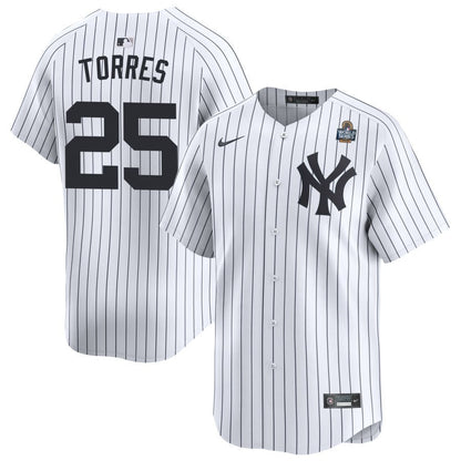 Gleyber Torres 25 New York Yankees 2024 World Series Home Limited Player Men Jersey - White