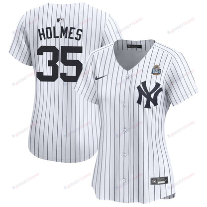 Clay Holmes 35 New York Yankees Women's 2024 World Series Home Limited Jersey - White