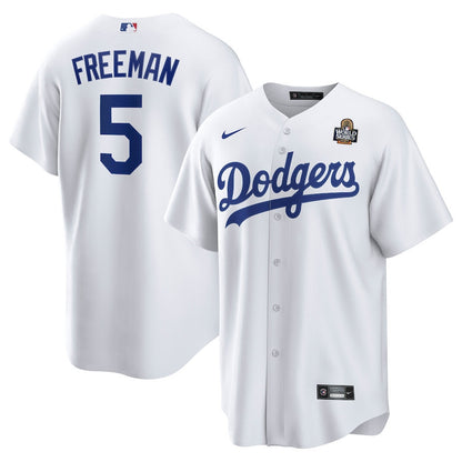 Freddie Freeman 5 Los Angeles Dodgers 2024 World Series Home Player Men Jersey - White