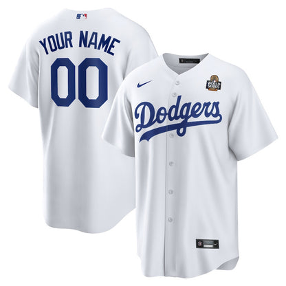 Los Angeles Dodgers 2024 World Series Home Custom Men Jersey - White