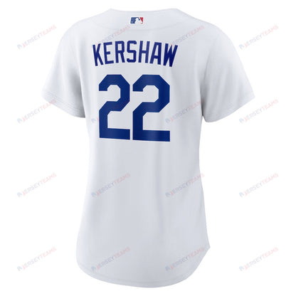 Clayton Kershaw 22 Los Angeles Dodgers Women's 2024 World Series Home Jersey - White