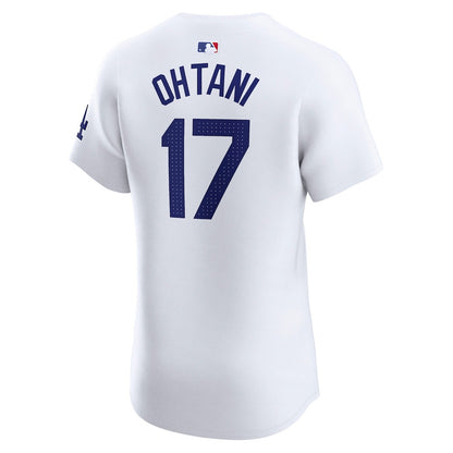 Shohei Ohtani 17 Los Angeles Dodgers 2024 World Series Home Elite Player Men Jersey - White