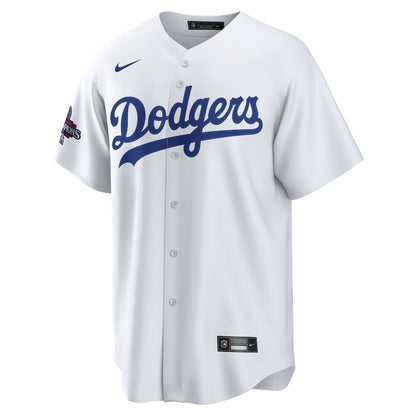 Los Angeles Dodgers 2024 World Series Champions Home Custom Men Jersey - White