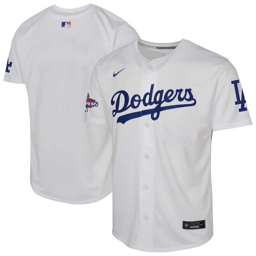 Los Angeles Dodgers 2024 World Series Champions Home Limited YOUTH Jersey - White