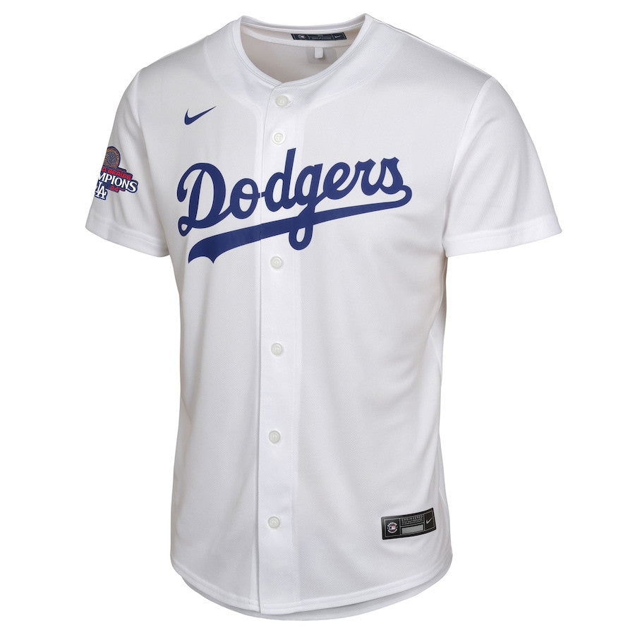 Mookie Betts 50 Los Angeles Dodgers 2024 World Series Champions Home Game Player YOUTH Jersey - White
