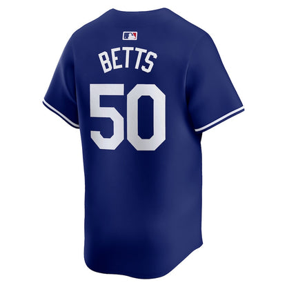 Mookie Betts 50 Los Angeles Dodgers 2024 World Series Home Limited Player Men Jersey - Royal