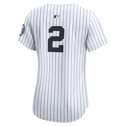 Derek Jeter 2 New York Yankees Women's Home Limited Player Jersey - White