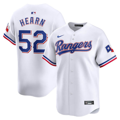 Taylor Hearn 52 Texas Rangers Home Limited Player Men Jersey - White