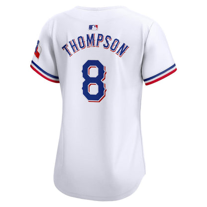 Bubba Thompson 8 Texas Rangers Home Limited Player Women Jersey - White
